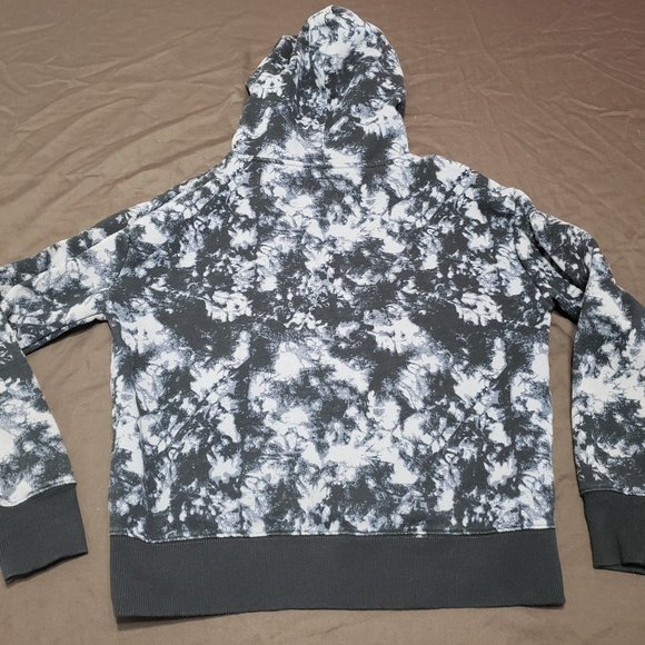 Champion Pullover Hoodie Bleach Tie Dye Design Boys XS White Black Hooded - Picture 2 of 6